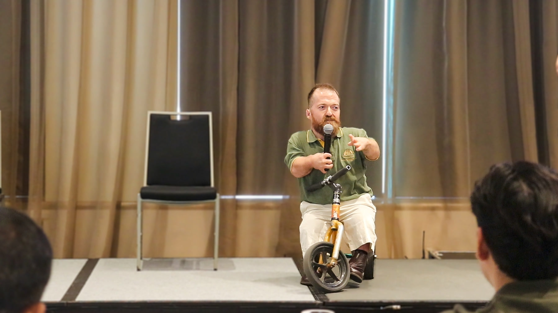 Grant ‘Scooter’ Patterson speaking at an event