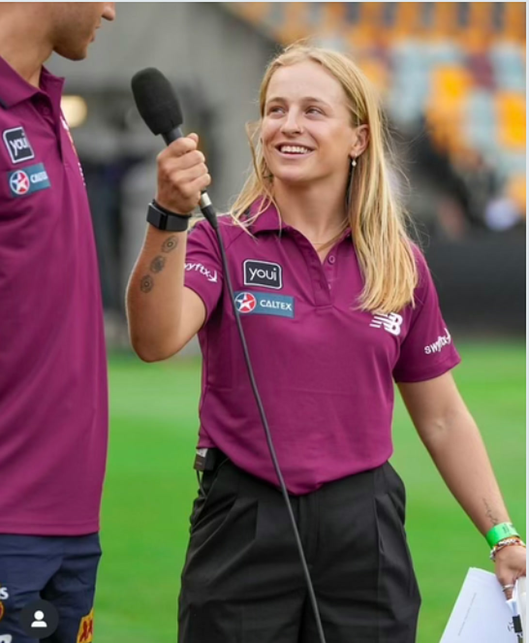 Belle Dawes hosting on game day